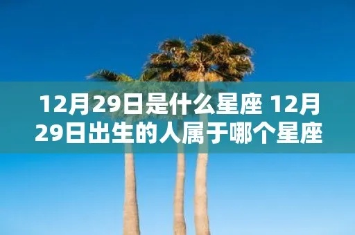 12.29出生的人是什么星座,12.29生日星座特点解析