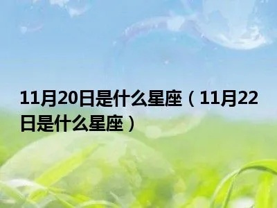 11月20日生日星座是什么，11月20日星座特点特征