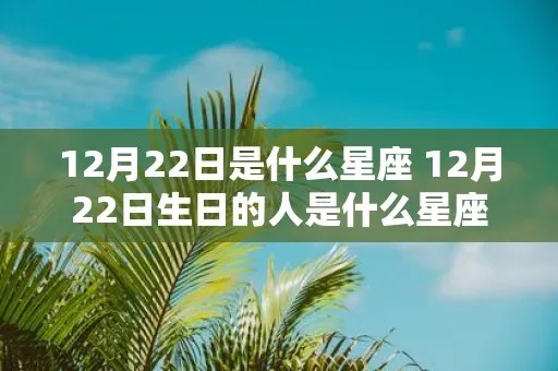 12月22号是什么星座？（12月22日生日的人属于哪个星座）