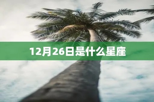 12月26日是什个星座，12月26日星座运势分析