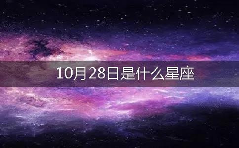 10月28是什么星座（生日在10月28日的人属于什么星座）