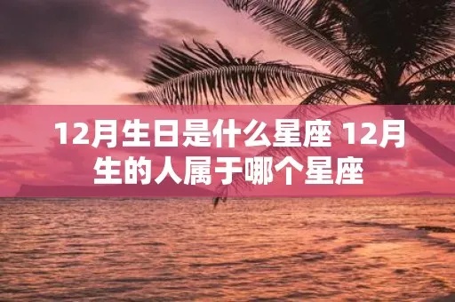 12.2是什么星座（12月2日生日的人属于哪个星座）