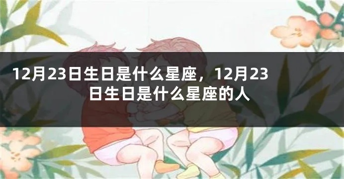 12.23生日是什么星座,12.23星座特点和性格分析