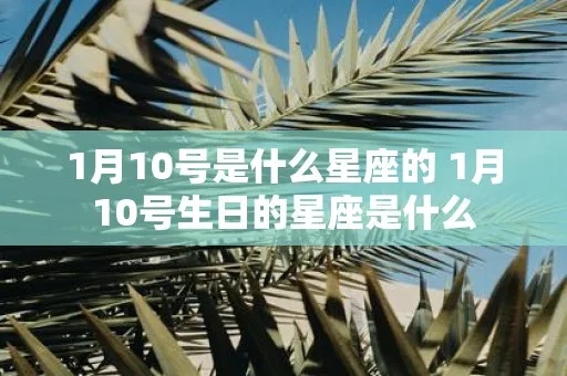 1月10日出生的人是什么星座，1月10日生日星座特点解析