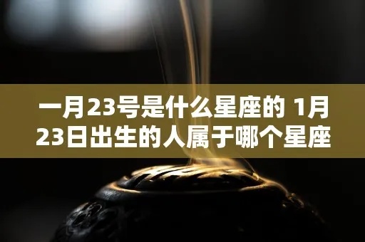 一月23号是什么星座（水瓶座的性格特点）