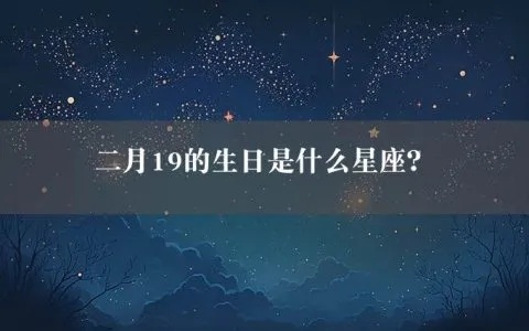 2月19日是什么星座，2月19日生日星座性格特点解析