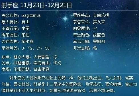 十二月十三是什么星座,十二月十三生日星座特点解析