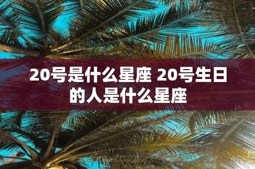 12月20日生日的人是什么星座,12月20日星座运势分析