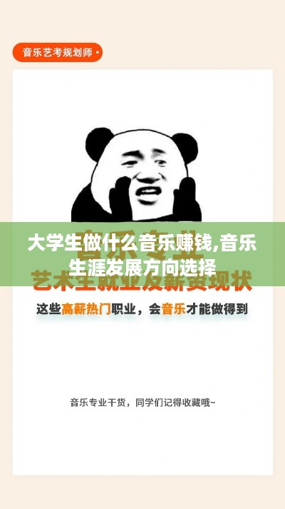 大学生做什么音乐赚钱,音乐生涯发展方向选择