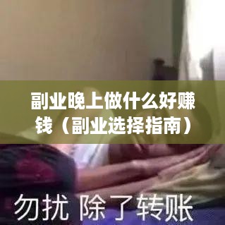 副业晚上做什么好赚钱（副业选择指南）