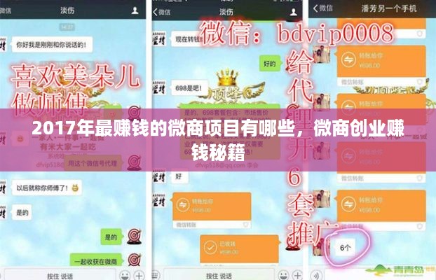 2017年最赚钱的微商项目有哪些，微商创业赚钱秘籍