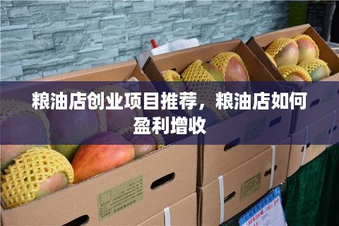 粮油店创业项目推荐，粮油店如何盈利增收