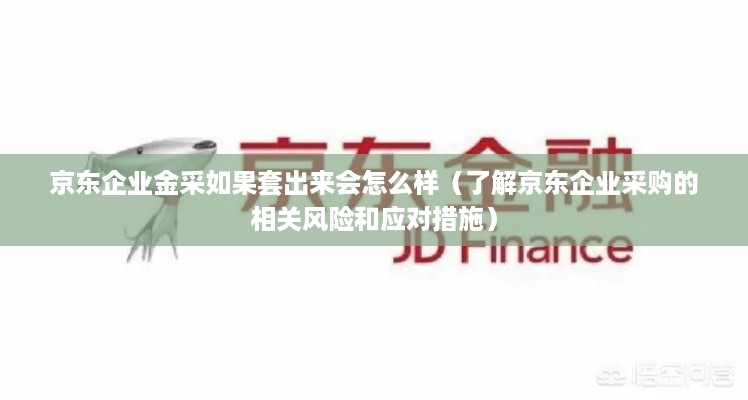 京东企业金采如果套出来会怎么样（了解京东企业采购的相关风险和应对措施）