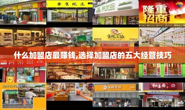 什么加盟店最赚钱,选择加盟店的五大经营技巧