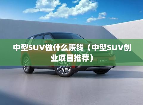 中型SUV做什么赚钱（中型SUV创业项目推荐）