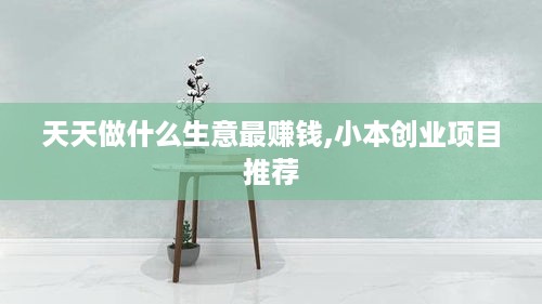 天天做什么生意最赚钱,小本创业项目推荐