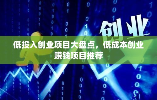 低投入创业项目大盘点，低成本创业赚钱项目推荐