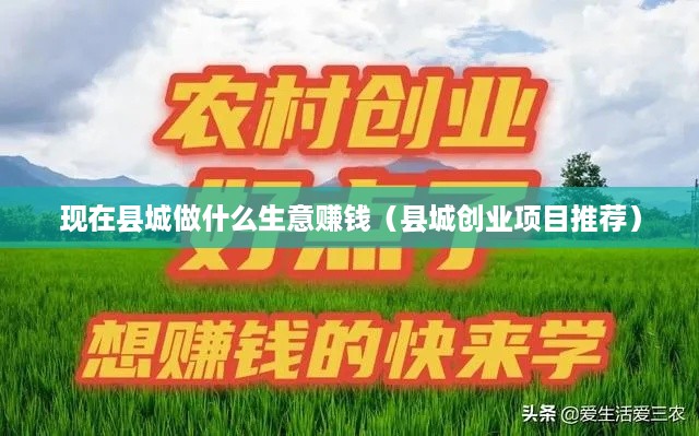 现在县城做什么生意赚钱（县城创业项目推荐）