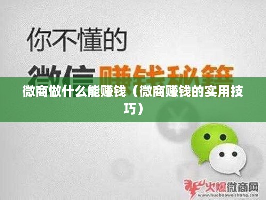 微商做什么能赚钱（微商赚钱的实用技巧）