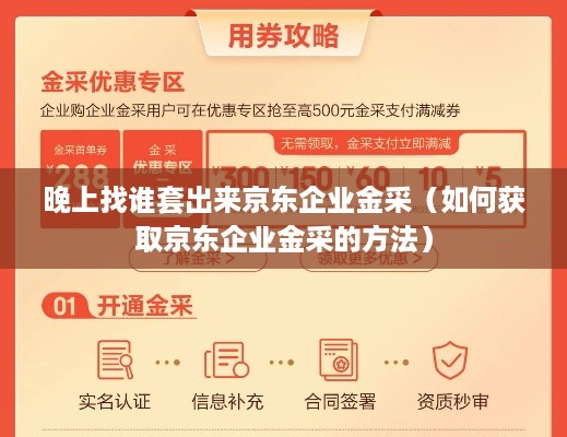 晚上找谁套出来京东企业金采（如何获取京东企业金采的方法）