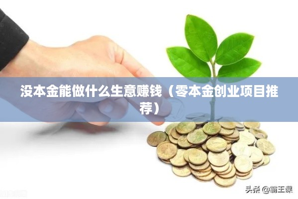 没本金能做什么生意赚钱（零本金创业项目推荐）