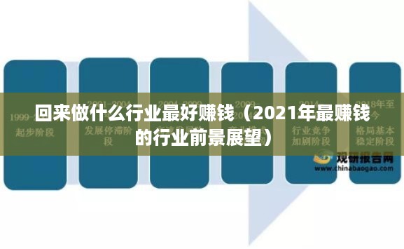 回来做什么行业最好赚钱（2021年最赚钱的行业前景展望）