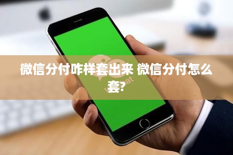 微信分付咋样套出来 微信分付怎么套?