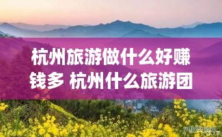 杭州旅游做什么好赚钱多 杭州什么旅游团比较好