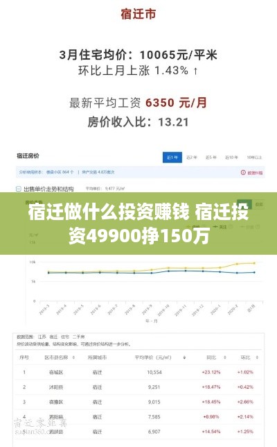 宿迁做什么投资赚钱 宿迁投资49900挣150万