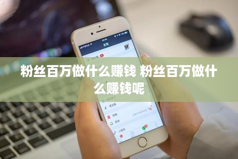 粉丝百万做什么赚钱 粉丝百万做什么赚钱呢