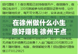 在徐州做什么小生意好赚钱 徐州干点啥生意