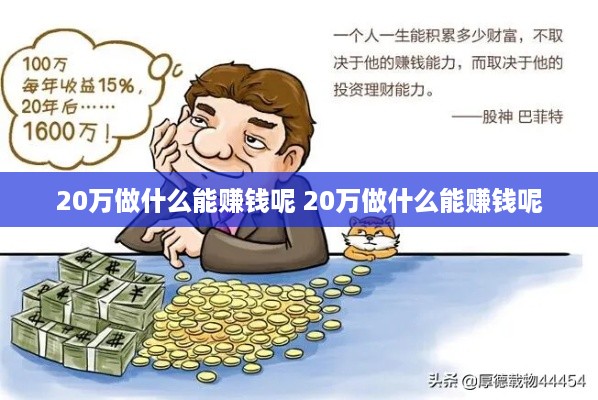 20万做什么能赚钱呢 20万做什么能赚钱呢