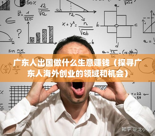 广东人出国做什么生意赚钱（探寻广东人海外创业的领域和机会）