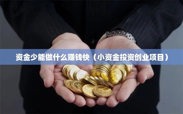 资金少能做什么赚钱快（小资金投资创业项目）