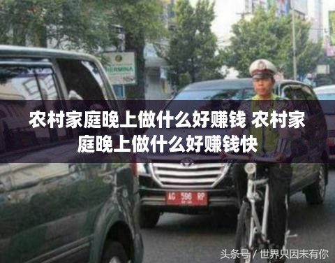 农村家庭晚上做什么好赚钱 农村家庭晚上做什么好赚钱快