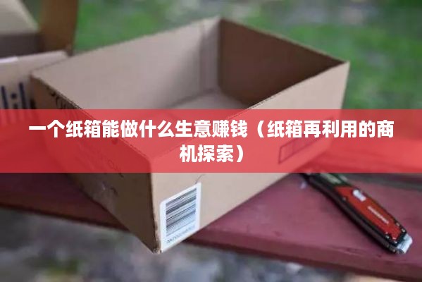 一个纸箱能做什么生意赚钱（纸箱再利用的商机探索）