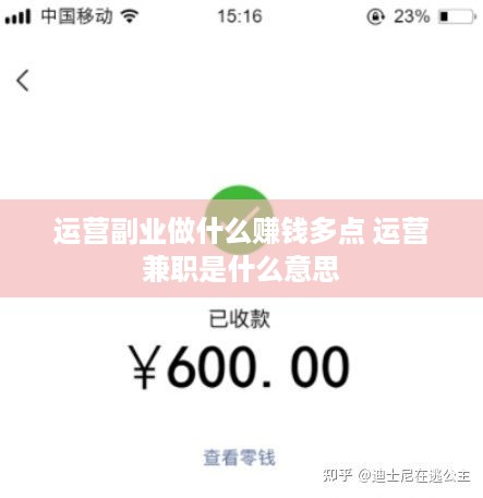 运营副业做什么赚钱多点 运营兼职是什么意思