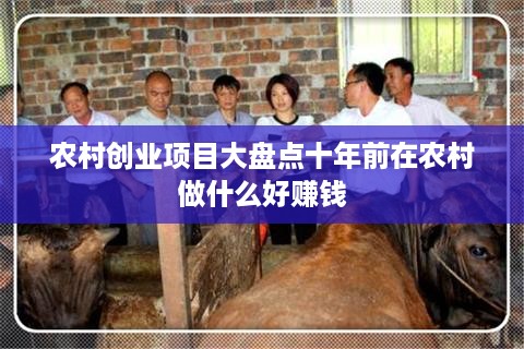 农村创业项目大盘点十年前在农村做什么好赚钱