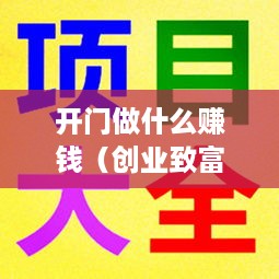 开门做什么赚钱（创业致富的七大方向）