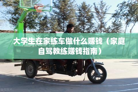 大学生在家练车做什么赚钱（家庭自驾教练赚钱指南）