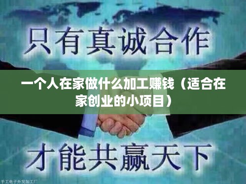 一个人在家做什么加工赚钱（适合在家创业的小项目）