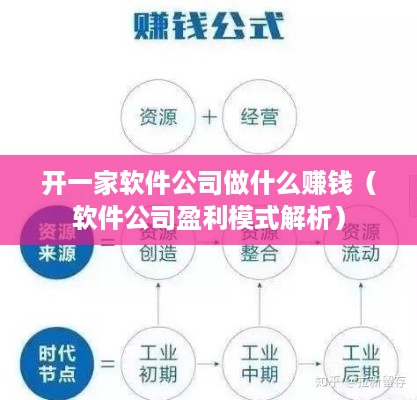 开一家软件公司做什么赚钱（软件公司盈利模式解析）