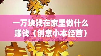 一万块钱在家里做什么赚钱（创意小本经营）