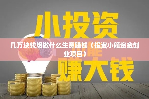 几万块钱想做什么生意赚钱（投资小额资金创业项目）