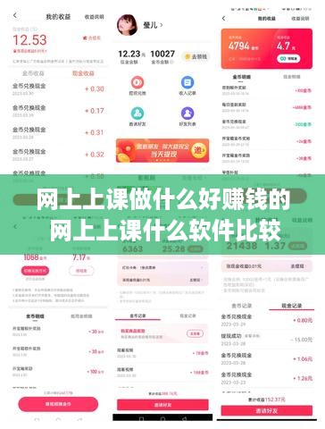 网上上课做什么好赚钱的 网上上课什么软件比较好