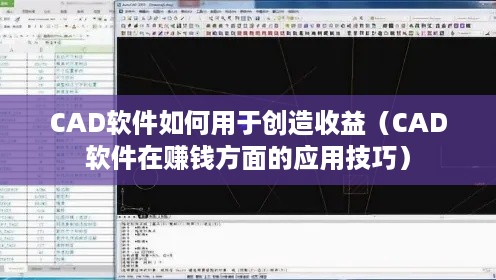 CAD软件如何用于创造收益（CAD软件在赚钱方面的应用技巧）