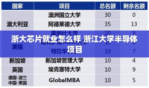 浙大芯片就业怎么样 浙江大学半导体项目