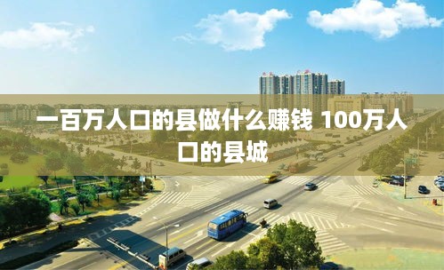 一百万人口的县做什么赚钱 100万人口的县城