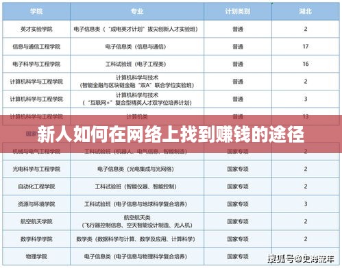 新人如何在网络上找到赚钱的途径