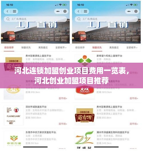 河北连锁加盟创业项目费用一览表，河北创业加盟项目推荐